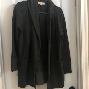 LOFT open front hooded sweater